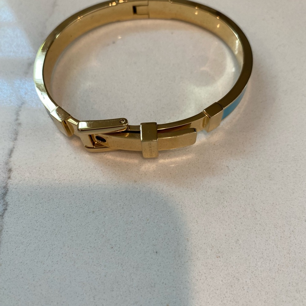 Michael Kors buckle enamel bangle in turquoise